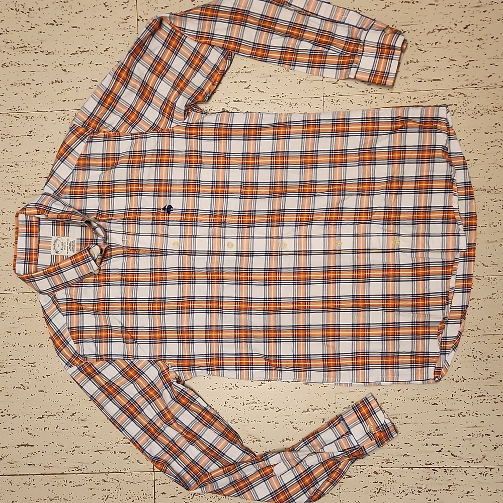 Brooks Brothers Flannel Long Sleeve Button Down Casual Dress Shirt
